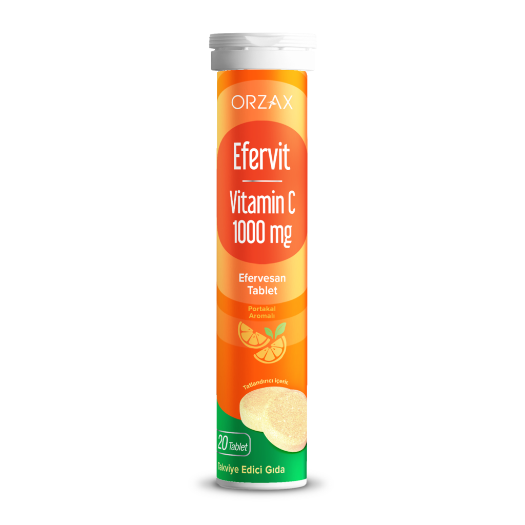 ORZAX Efervit Vitamin C 1000 mg 20 шипучих таблеток