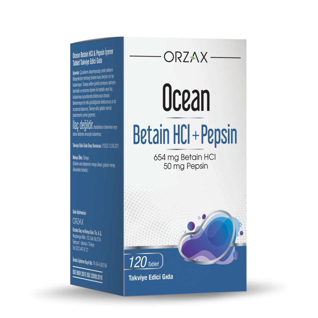 ORZAX Ocean Betain HCl + Pepsin 60 таблеток