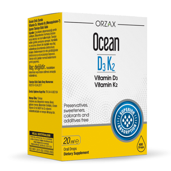 Ocean Vitamin D3K2 (витамин Д: 20 мл капли для перорального применения)